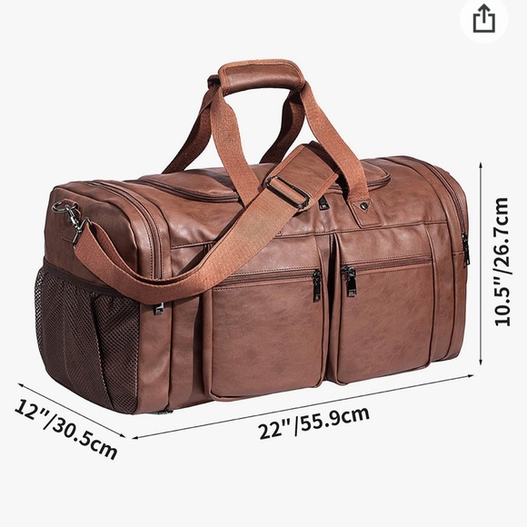 NWT Faux Leather Travel Bag - Picture 9 of 12